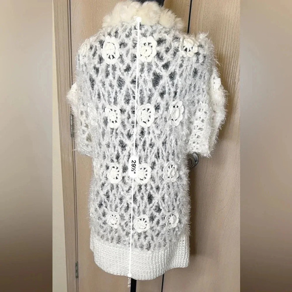 GG Pink Rabbit Fur Grandma Knit Sweater - Picture 15 of 15